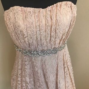 B Darlin Strapless A-line Junior Dress Size: 1/2